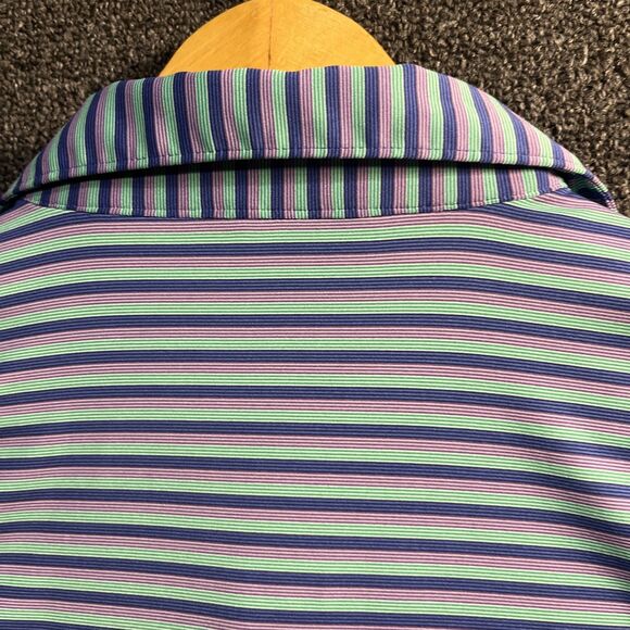 Oliver Ridley Polo Shirt Mens Size‎ 2XL Multicolor Stripe Comfort Short Sleeve - Picture 11 of 12